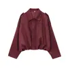 Bestseller de AliExpress al por mayor ZA Ropa de mujer transfronteriza europea y americana Chaqueta bomber con efecto texturizado de gamuza