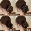 Goma para el pelo con lazo de color oscuro estilo coreano para mujer, modelo nuevo de alta gama 2026, accesorio para el pelo, goma elástica para moño