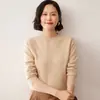 26 Estilos Nuevos de Suéteres de Color Sólido para Mujer, Suéteres de Cachemira con Cuello Redondo, Pulóveres Sueltos y de Moda, Suéteres de Cachemira Tejidos de Manga Larga