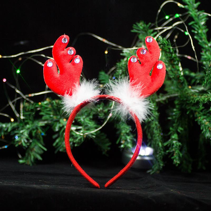 C1-4-4红色鹿角圣诞发箍
