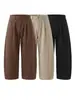 Ropa para Hombre Muqiu Estilo Old Money Diseño de Doble Pinza Retro Moderno Pantalones de Trabajo Lavados para Hombre Ajuste Holgado Algodón Puro Pantalones Casuales