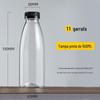 500ml Engrossada Redonda Descartável Transparente para Suco Bebida Garrafa Plástica Gordinha com Tampa Garrafa Plástica