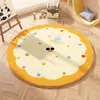 Alfombra Redonda de Imitación Cachemir con Lazo de Dibujos Animados Manta Redonda para Sofá de Casa Estudio Manta para Mesita de Noche de Habitación de Niña