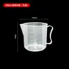Taza medidora de plástico engrosado con escala, taza medidora de grado alimenticio, taza medidora experimental, vaso medidor, cilindro medidor, taza de plástico a escala