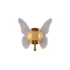 Luminária de parede borboleta, luminária de cabeceira de quarto nórdica de luxo leve, quente e romântica, luz decorativa de fundo para corredor estilo designer moderno