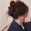 Pinza para el cabello de Bloqueo de Color Rojo y Azul, Pinza de Tiburón Grande para el Cabello para Mujeres, Nuevo Estilo 2025 Accesorio para el Cabello al por Mayor