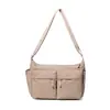 Bolsa tiracolo casual masculina e feminina bolsa mensageiro de ombro único simples multi-bolsos repelente à água grande capacidade bolsa de tecido de nylon atacado