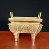 Adornos de Trípode de Latón Trípode Sifang Quemador de Incienso de Integridad Trípode Sheng Dingsheng Qianqiu Artesanías para Muebles Adornos de Regalo Venta al por Mayor