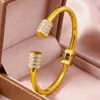 Pulseira de Aço Inoxidável Transfronteiriça, Fashion, Simples, Luxo Leve, Joia Banhada a Ouro 18K, Dez Diamantes, Design Céu Estrelado, Pulseira de Aço Titânio Feminina