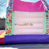 Cama elástica de doces, castelo inflável para exterior, cama elástica pula-pula, castelo inflável, cama elástica com almofada de ar para crianças, cama elástica de casamento, castelo travesso