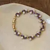 Pulsera de Hebilla Geométrica con Circonita Galvanizada en Oro Real de 18K, Fresca y de Moda, Pulsera Versátil, Sensación de Lujo Ligero y Alta Gama, Joyería para Mujer