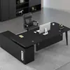 Mesa Executiva Independente Estilo Moderno com Armário para Escritório ou Sala de Estudo Mesa para Computador Estação de Trabalho para Gerente Supervisor