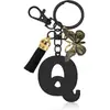 Llavero de Acero Inoxidable con Colgantes de 26 Letras, Accesorios para Bolsos, Colgante para Llavero, Joyería Coreana Estilo Goteo de Aceite al por Mayor