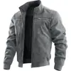 Otoño 2026 Transfronterizo Amazon Chaqueta Corta con Cuello Alto 3D para Hombre Top Casual Abrigo Trendy Estilo Coreano