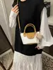 Bolso de Mano Simple con Textura de Patrón de Lichi, Moda Nueva Primavera 2026, para Mujer, Bolso Cruzado Elegante y con Estilo para el Trabajo