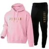 Sudadera con capucha informal para hombre y mujer 2025, conjunto, chaqueta con capucha de marca estampada de moda, forrada de forro polar, Otoño e Invierno