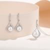 Estilo coreano 925 Sterling Silver Colar de pérolas de água doce Design de nicho feminino Micro-incrustado Pingente de zircão Drop ins Clavícula Cadeia