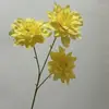 Dalia Sueño de un Solo Tallo con 3 Cabezas Centro de Mesa para Pasillo de Boda Ramo de Mano Decoración Adorno para Sala de Estar Hogar Arreglo Floral Ramo de Flores Artificiales Falsas