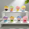 Manualidades Creativas de Resina Muñecas Pequeñas Lindas Luminosas Base de Gelatina Transparente Decoraciones de Escritorio Adornos Pequeños Venta al por Mayor