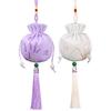 Adorno colgante para coche con forma de bolsita del Festival del Bote del Dragón, estilo antiguo, con borlas de brocado bordadas y artemisa, paquete completo de regalo al por mayor, estilo chino de moda.