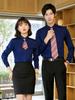 Macacões de manga comprida masculinos e femininos profissionais camisa azul claro macacões imobiliários vendas formal bordado LOGO