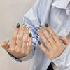 2024 Nova Chegada Pura Armadura de Mão Estilo Antigo Tinta Bambu Verde Bambu Pasta de Unhas Verão Fresco e Elegante Destacável