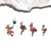 Pingente de gota de óleo de liga de flamingo faça você mesmo brincos artesanais pulseira colar acessórios transfronteiriços