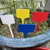 Etiquetas de Plástico para Plantas en Forma de T, Etiquetas de Jardinería, Etiquetas para Flores, Etiquetas de Identificación, Pequeñas Etiquetas Esenciales de Color Verde para Plantas