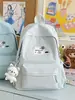 Mochila Escolar Simples de Aparência Sofisticada Estilo Coreano para Alunas do Ensino Fundamental, Médio e Superior, Mochila de Grande Capacidade, Mochila Leve Casual para Viagem