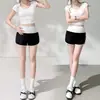 Shorts Deportivos Casuales Holgados de Cintura Alta en A con Contraste Lateral para Mujer Embarazada, Nuevos de Verano 2026