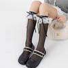 Botas ainda algodão verão meias finas para panturrilha lolita laço de renda branco leite estilo balé meias de joelho para menina