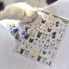 Tomoni Pegatinas para Uñas con Estampado Metálico Pegatinas para Uñas Gato Egipcio Metálico Manual para Niños Pegatinas de Tarjeta Pegajosa de Animales Pequeños