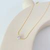 Collar sencillo clásico de acero y titanio con diamantes y circonitas brillantes para mujer, diseño de nicho, cadena de clavícula, estilo cyber celebridad, joyería de moda que combina con todo.