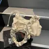 Bolsa de Ombro Plissada para o Trabalho Feminina 2026 Nova Moda Bolsa Transversal com Laço Bolsa de Mão de Alto Valor