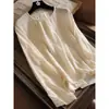 Camisa Elegante Estilo Chinês Design Feminino Manga Longa Primavera e Outono Veludo Chinês Retrô Sensação de Alto Padrão Nova Blusa com Botão
