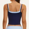 Chaleco bicolor europeo y americano transfronterizo de Amazon, chaleco deportivo de yoga de dos piezas sintético, top para fitness y running 2570
