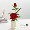 Flores Artificiais, Bonsai de Rosa de Veludo Dupla Face, Adereços de Fotografia, Flores Artificiais, Plantas Verdes, Enfeites de Flores para Casamento, Plantas em Vasos Simuladas