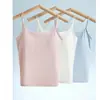Camisola de verano sin costuras de seda helada con espalda descubierta y tiras cruzadas para mujer con almohadillas en el pecho, corte ajustado, copa gruesa, adecuada para usar tanto por dentro como por fuera