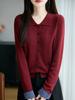 Cardigan de Tricô Gola Lapela Lã Fina Outono Novo 25 Anos Manga Longa Punho Feminino Design de Combinação de Cores Xadrez Top