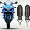 Sinalizador de Direção Mini Motocicleta Amarelo Pequeno Tubarão Europeu e Americano Transfronteiriço 3LED Alta Luminosidade E1 Adequado para Honda Modificado Mk-200