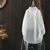 Camisa Bordada Artística Vintage para Mujer Primavera Nueva Elegante Look Slim Holgada Combinable Blanca Manga Larga Camisa Delgada