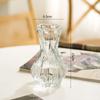 Jarrón de vidrio con ajo creativo, arreglo floral transparente para el hogar, flor de agua que crece rica, rosa de bambú hidropónica.