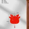 Mini Tarjeta de Papel Estilo Chino con Carácter "Fu" Blanco Escrito a Mano, Palabras Auspiciosas y Papel de Pareja con Polvo Dorado