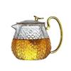Suministro Inmediato Resistente a Altas Temperaturas Tetera de Vidrio Hecha a Mano para el Hogar Tetera Flor Martillada Tetera Dragón Juego de Té Kung Fu