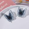 Pendientes de mariposa con destellos de diamante y partículas de súper hada de estilo coreano, accesorios para el cabello, tocado, parches femeninos, material al por mayor