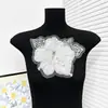 Novo Aplique de Flor Bordado com Miçangas Tridimensionais Patch de Bordado em Renda para Vestidos de Noiva e Acessórios de Decoração de Palco, Venda Direta do Fabricante
