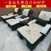 Sofá de pedicure para massagem nos pés toalha de limpeza de ouvidos cama de lavagem de pés para pedicure banho de areia banquinho de beleza sofá branco de duas peças tapete para os pés
