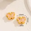 Estilo Chinês Antigo Dourado com Óleo Gotejado com Caractere Fu Flor Dourado com Furo Passante Contas Espaçadoras Contas Soltas Pulseira Colar Acessórios para Joias DIY