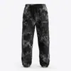 Jeans de Pierna Ancha con Salpicaduras Pintados a Medida para Hombre Jeans de Pierna Ancha con Múltiples Bolsillos Estilo Graffiti para Hombre Jeans para Hombre de Marca Trendy Americana