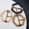 Resina Adhesiva Metálica de Forma Irregular Corte de Resina para Café Pieza Doble Hebilla Estilo Japonés Estilo Diseñador Tres Velocidades